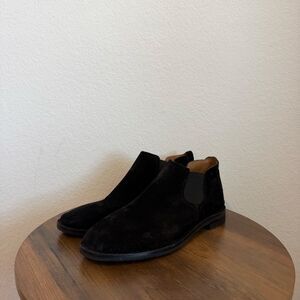 Trask Black Suede Allison Pull-On Short Ankle Booties Boots Women's Size 10